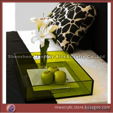 Colored Thickening Square Acrylic Food/Fruit Tray
